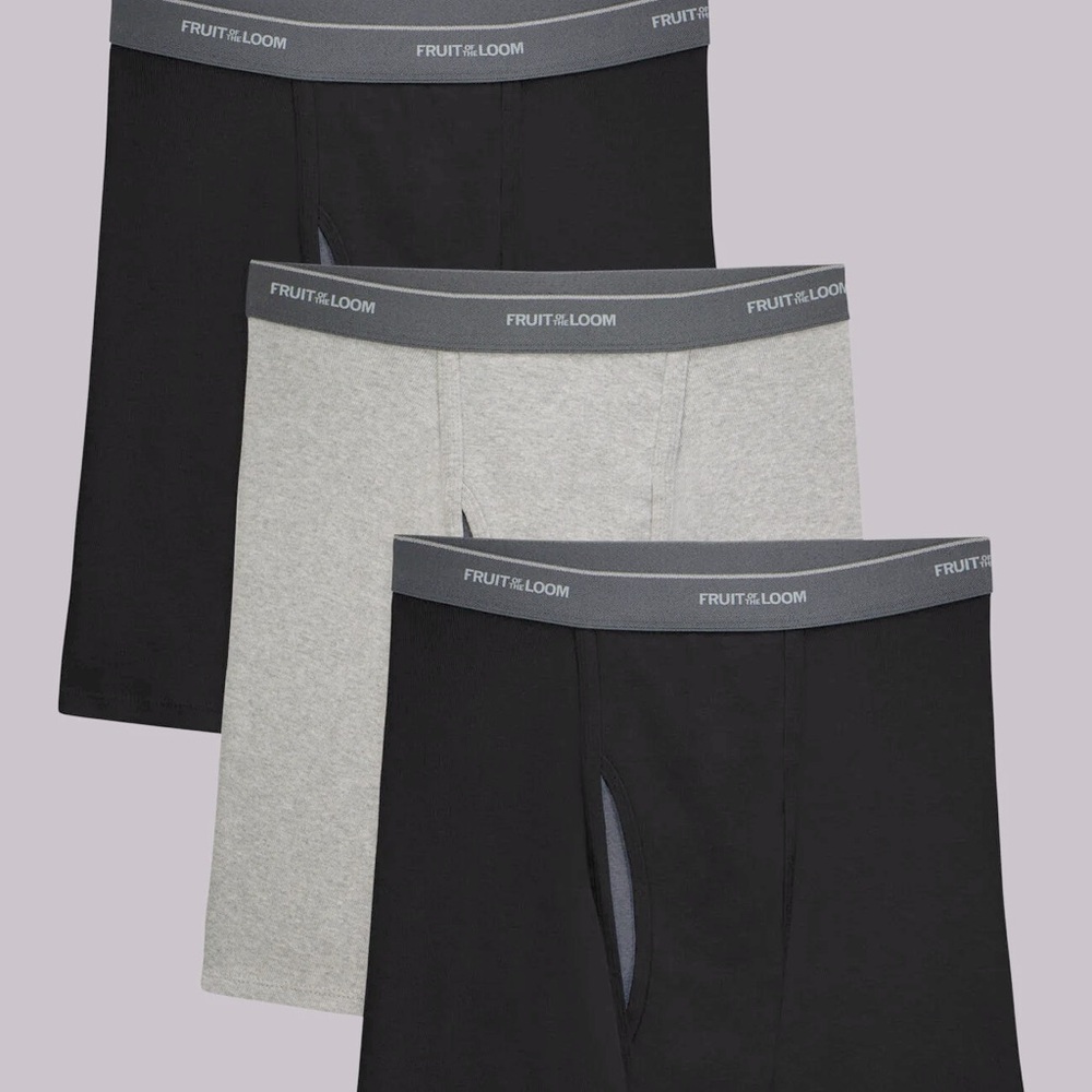 NWOT 3-PK Fruit of the Loom Boxers Briefs XL